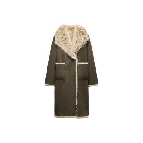ZARA Coats Women's Brown/Dark Taupe