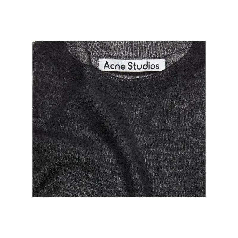 Acne Studios Logo Detailed Round Neck T Shirt-4