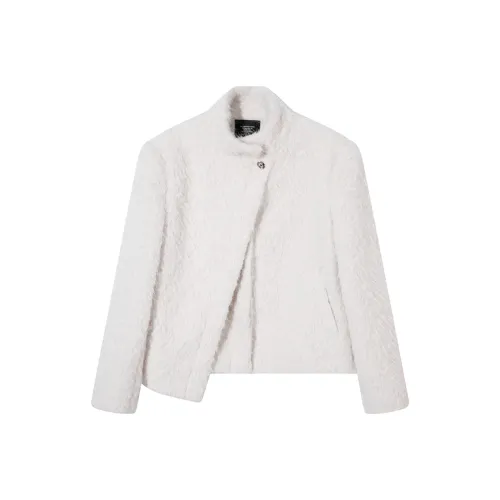 Ouyang Velvet-feel Coat Women's White