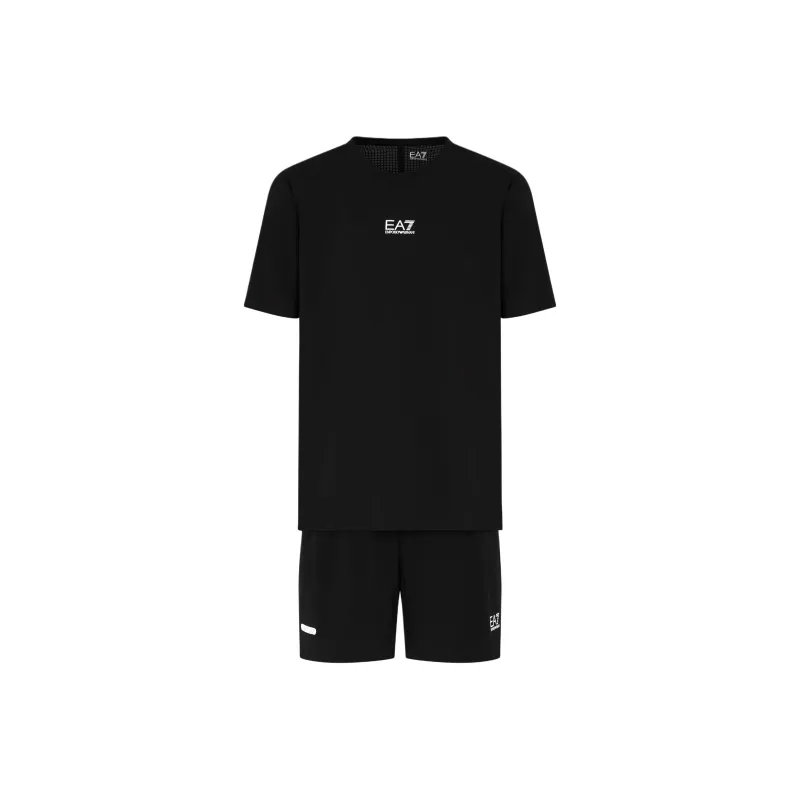 EMPORIO ARMANI Logo print T shirt And Short Set-0