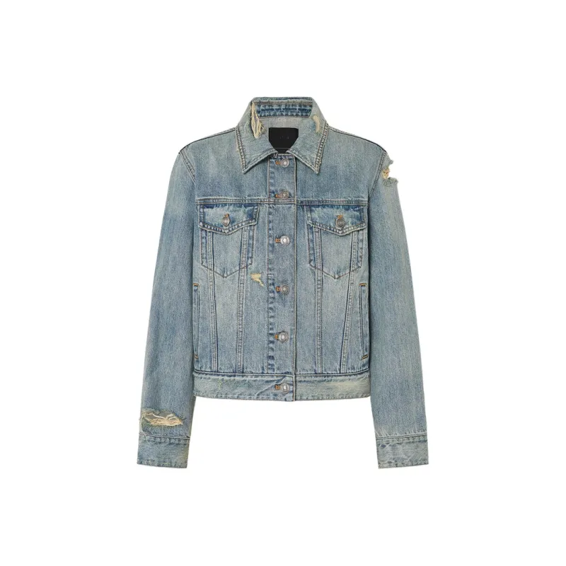 MO&CO Denim Jackets Women's Denim Light Blue-0
