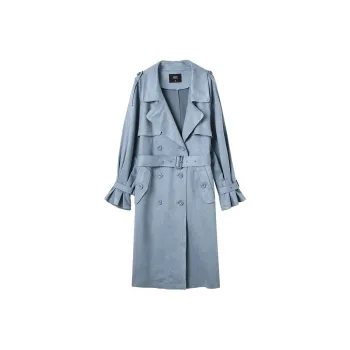 Dme Trench Coats Women's Bay Blue