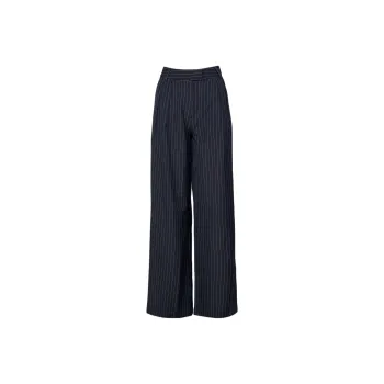 NASTY GAL Premium Tailored Pinstripe Wide Leg Pant Casual Pants Women's Black