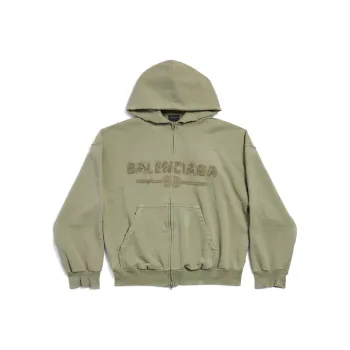 Balenciaga SS25 Sweatshirt Regular Fit Women's Army Green