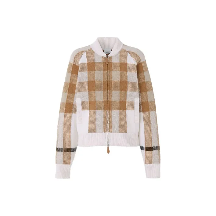 Burberry Cropped Coat Women's Beige-0