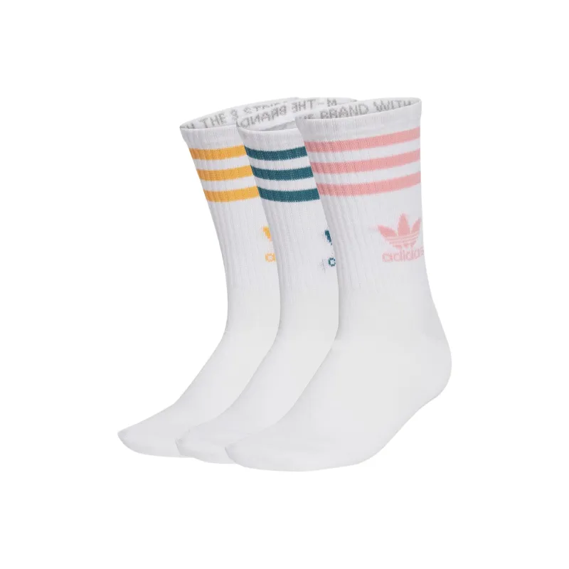 Adidas Originals Mid Calf Socks Unisex 3 Pack White-0