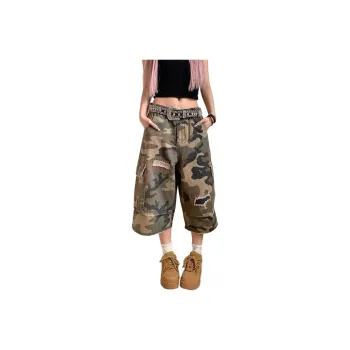 STORMATE Denim Shorts Unisex Green
