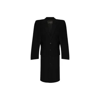 Balenciaga Single-Breasted Mid Length Coat