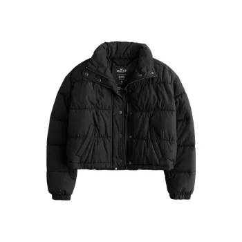 Hollister Puffer Jacket Women's Black