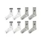 B-Men's 4 Pack (White 2+Light Gray 2)