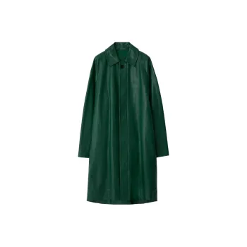 Burberry Long Sleeved Leather Car Coat