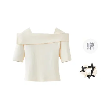 CPAURA Knitwear Women's Apricot+Bowknot Hair Tie Comes With