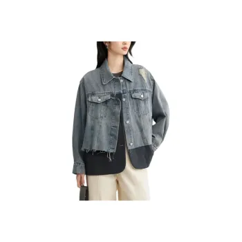 Elva' Island Denim Jacket Women's Gray Blue