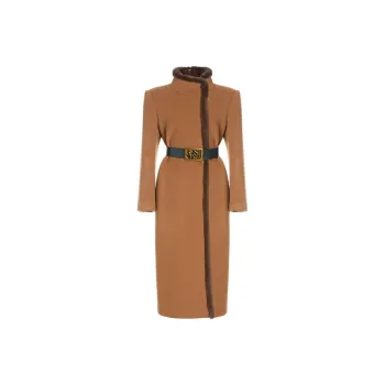 BESIONIA FW23 Coats Women's Khaki