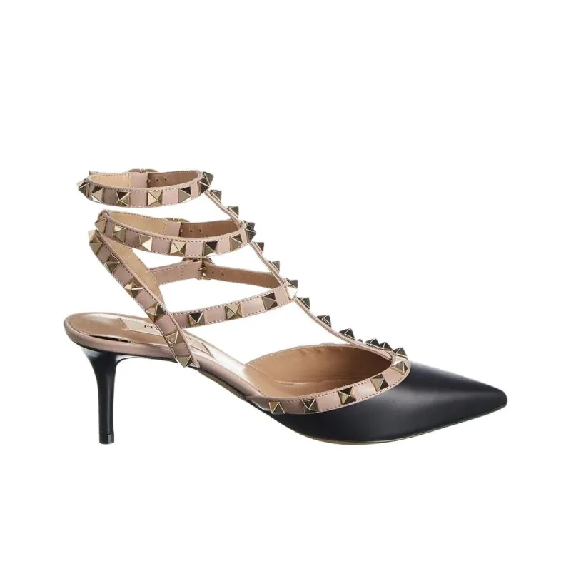 Valentino Slim Heel High Heels Women's Black-1