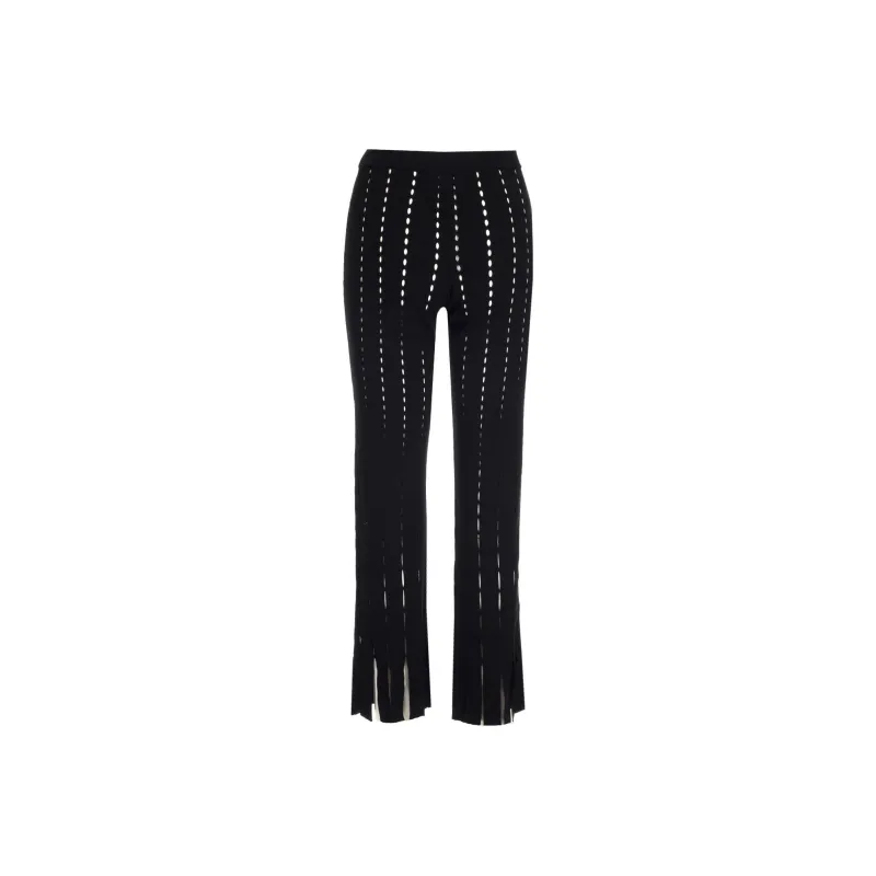 AMBUSH Knitted Cutout Pants Black-0