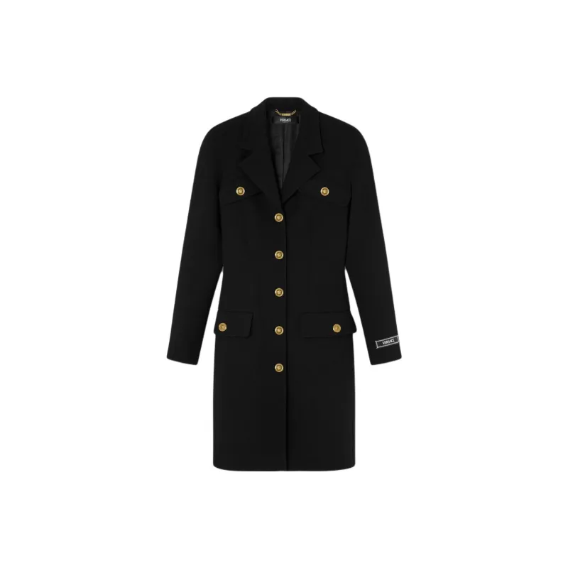 VERSACE Medusa Button Long Sleeved Coat-0