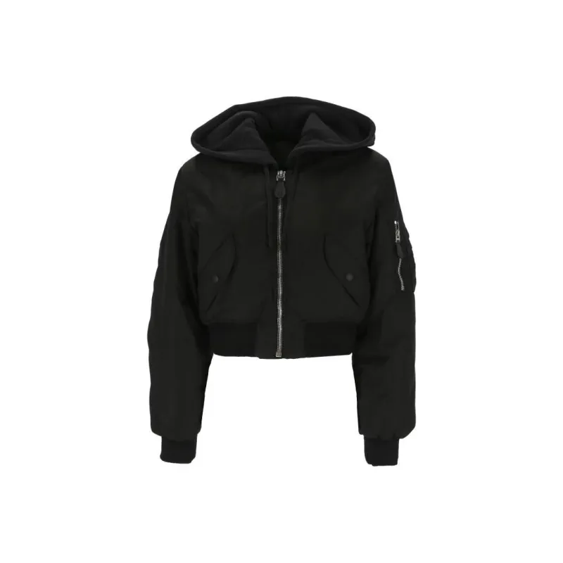 Givenchy Cropped Hooded Bomber Jacket-0