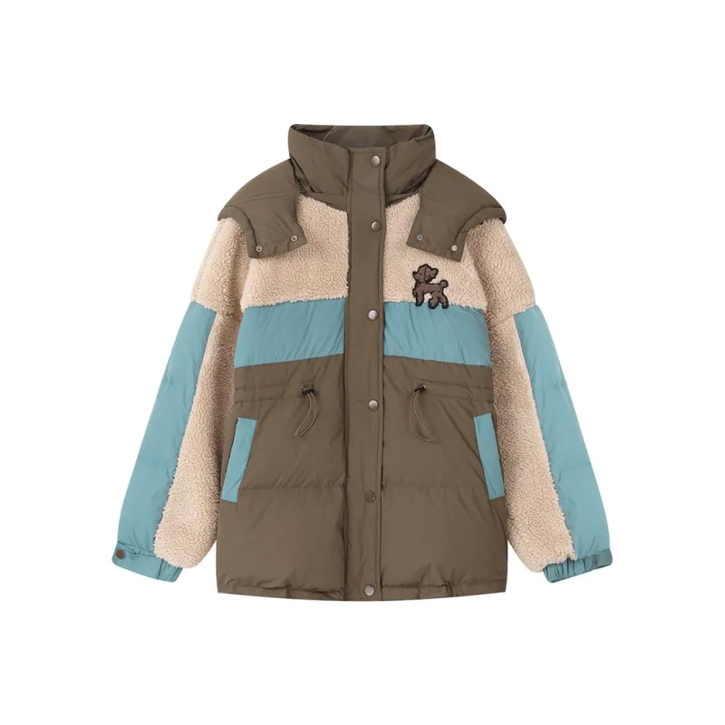 ELF SACK Puffer Jackets Women's Blue Brown Multicolor-0
