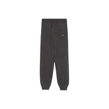 GUCCI Woven Cashmere Joggers Black