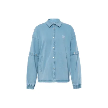 Adidas Originals Denim Jacket Women's Gray Blue