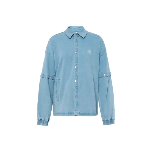 Adidas Originals Denim Jacket Women's Gray Blue