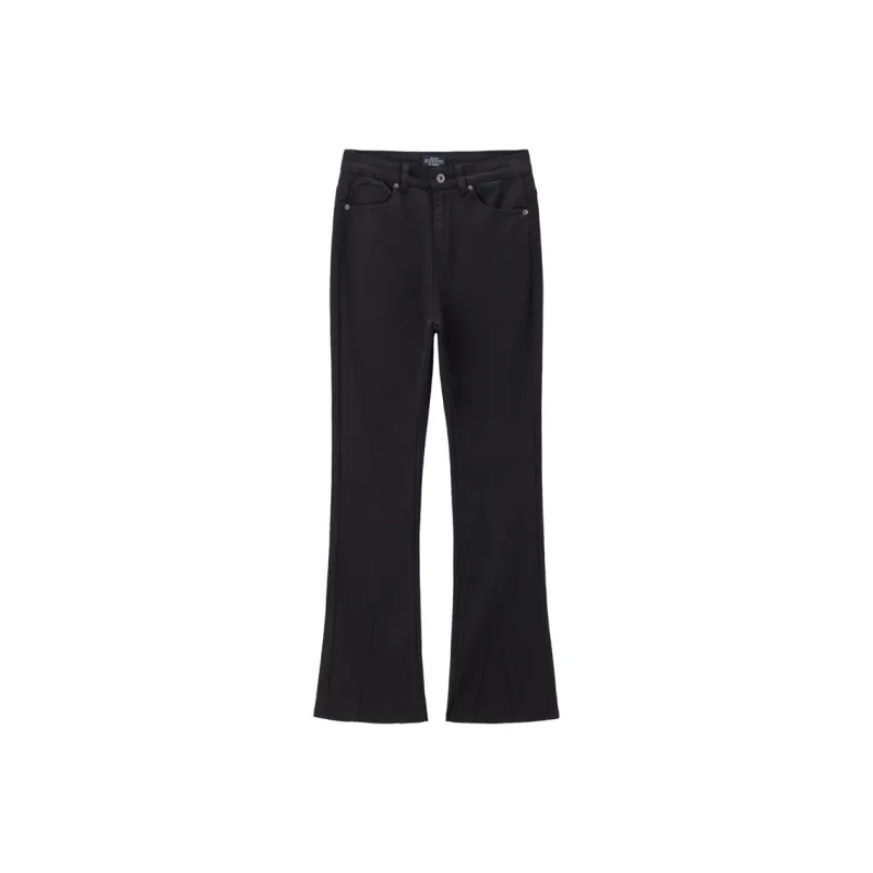 UNIQLO Casual Pants Women's Logo Black-0