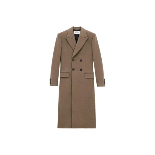 SAINT LAURENT Double-Breasted Long Coat