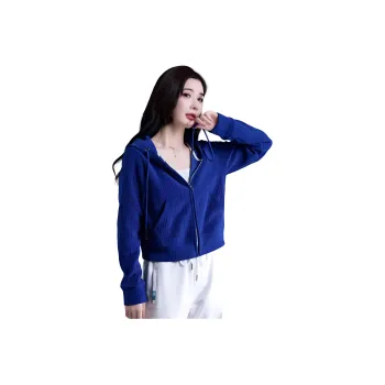 You Cow Me Pants Cropped Coats Women's Klein Blue