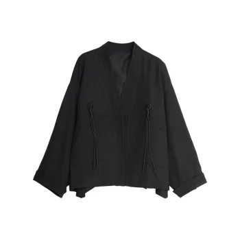 SETIROM Cropped Coats Women's Black