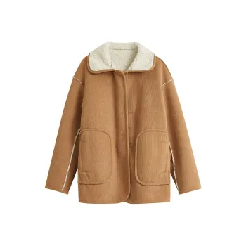 Inman Cropped Coat Women's Khaki Gray