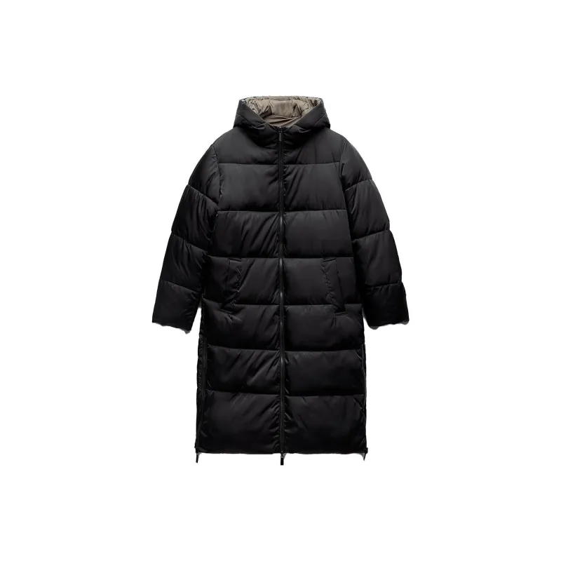 ZARA Puffer Jacket Women's Black-0