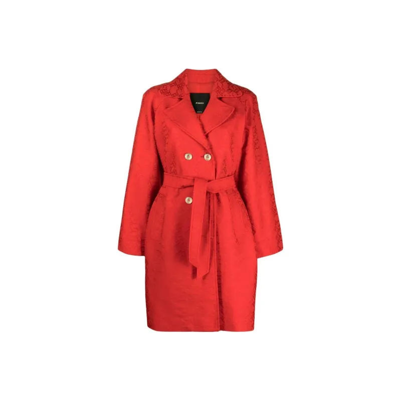 PINKO Trench Coats Women's Red-0
