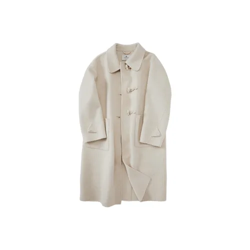 XIANGYING Coats Women's Beige