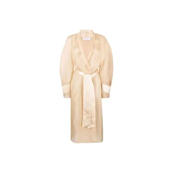 FERRAGAMO Semi-sheer Silk Trenchcoat