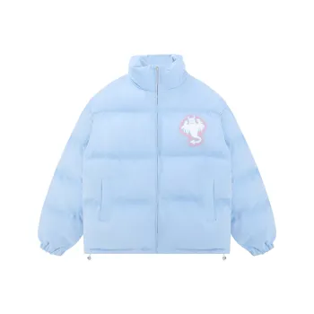 LBPC Ghost Demon Thermal Thickened Stand Collar Puffy Puffer Jacket With Light Effect Unisex