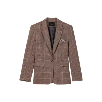 Maje Prince Of Wales check Blazer