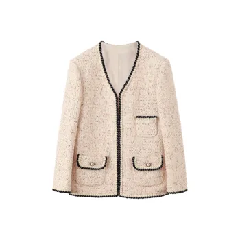 NancyCavally Velvet-feel Coat Women's Colorful Pink White