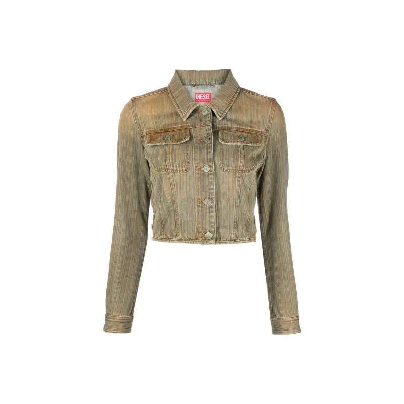 DIESEL De Slimmy Cropped Denim Jacket-0