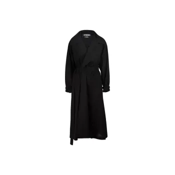 Jacquemus Trench Coats Women's Black