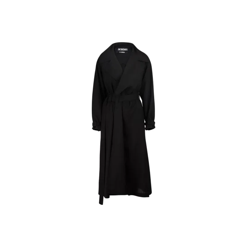 Jacquemus Trench Coats Women's Black-0