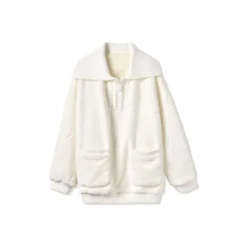MITUAN Velvet Jackets Women's Ecru