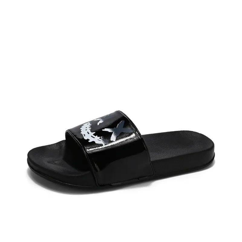 King Jinmai Rubber Sole Slip Resistant Odor Resistant Abrasion Resistant Quick Dry Cushioning Slide Slippers Men's-0