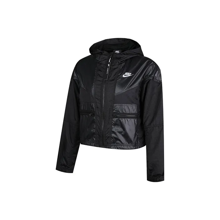 Nike Cropped Coats Women's Black-0