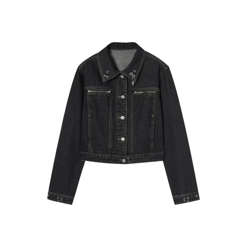 I'M ONE Denim Jacket Women's Black-0