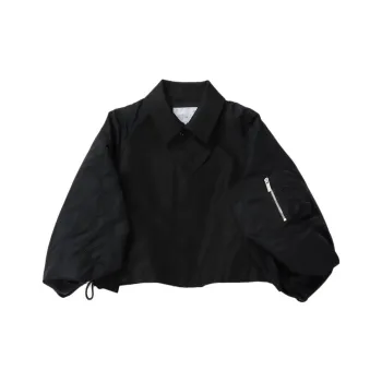 Sacai Gabardine And Twill Jacket 'Black'