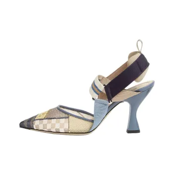 FENDI Colibrì Spool Heel High Heels 8.5cm Women's Blue