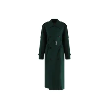 Burberry Double Breasted Long Sleeved Belted Trench Coat