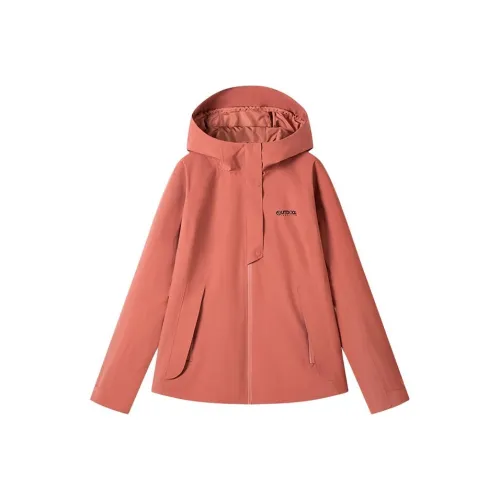 OUTDOOR PRODUCTS Waterproof And Windproof Windbreaker Jacket Women's Mineral Red