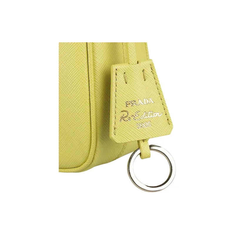 PRADA Re Edition Calfskin Shoulder Bag Women's Yellow-9